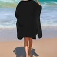 thumbnail image 5 of Tqyyweavej Plus Size Cover Ups for Swimwear Women Botton Down Solid Color Beach Cover Up Free Size Loose V Neck Swim Coverup, 5 of 6