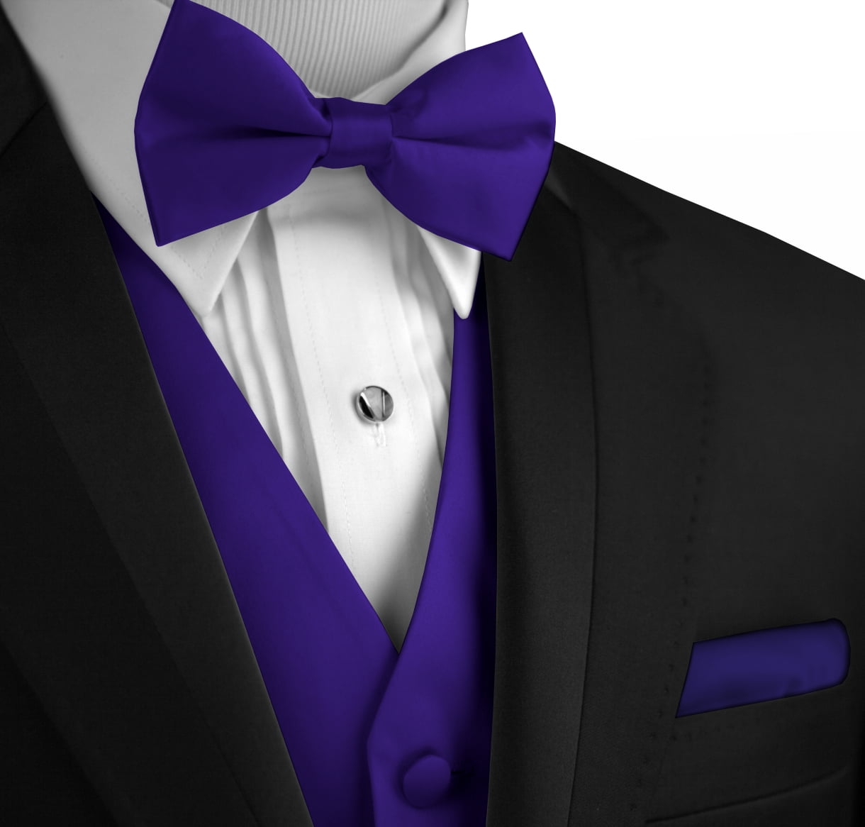 Italian Design, Men's Formal Tuxedo Vest, Bow-Tie & Hankie Set for Prom ...