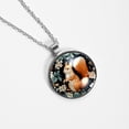 thumbnail image 4 of Squirrel Women's Round Glass Pendant Necklace, 4 of 5