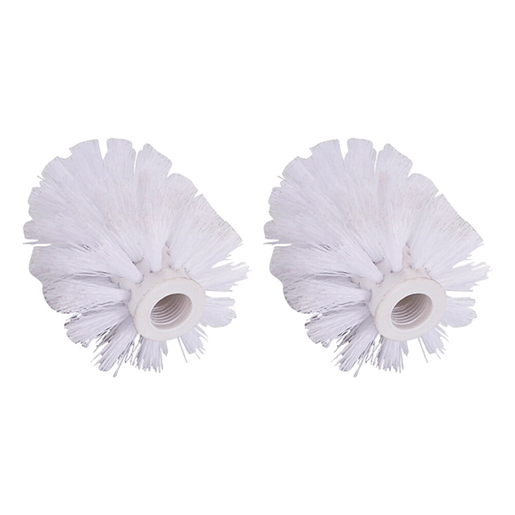 2pcs Replacement Toilet Brush Head Plastic Bathroom Washroom Cleaning ...
