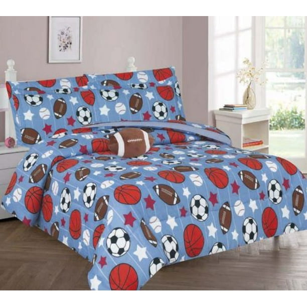 8PC FULL GAME DAY Complete Bed In A Bag Comforter Bedding Set With