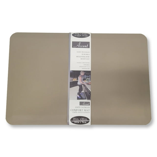 Accent - Tapis Anti-Fatigue, Résistant à la Moisissure, 30 Pouces x 20 Pouces, Beige