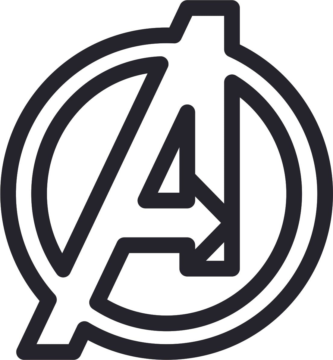 Avengers Logo Large WALL VINYL ART DECAL 22X25" BEDROOM HOME DECOR 