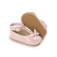 thumbnail image 6 of Franhais Newborn Anti-slip Shoes, Baby Girls Hollow-out Solid Color First Walking Shoes with Bow, 6 of 8