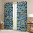 thumbnail image 2 of Manfei Fishing And Hunting Blackout Curtains Set of 2 (52x84 Each),Rustic Farmhouse Cabin Window Curtains,Bass Big Fish Curtains and Drapes For Teens Boys,Breathable Home Decor, 2 of 6