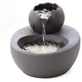 thumbnail image 1 of Fuente para beber para gatos, dispensador de agua silencioso y silencioso de cerámica, negro, 1 of 3