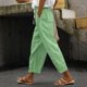 thumbnail image 1 of WILLBEST Pantalones Casuales para Mujer: Elegante Diseño de Cintura Alta con Bolsillo y Cordón para Un Ajuste Relajado, Ideales para Uso Diario y para Combinar con Estampados de Halloween. Grande, 1 of 4