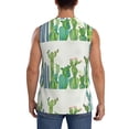thumbnail image 4 of Gaeub Cartoon Cactus Men's Sleeveless Muscle Shirts Workout Tank Tops, Odor Protection and Comfortable - X-Large, 4 of 8