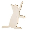 thumbnail image 2 of FVDPWYE 4 Pieces Wood Cat Cutouts Embellishments Cat Shape Wood Pieces Hanging Ornaments, 2 of 9