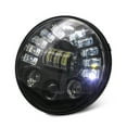 thumbnail image 1 of Reemplazo De Faros LED De 7 '' Pulgadas De 85W Para JK TJ LJ 1997-2018, W/ DRL, Luz Alta/Baja Y Luces De Halo De Señal De Giro Ámbar 1pc, 1 of 7