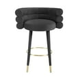 thumbnail image 4 of TOV Furniture Betty Black Velvet Barstool, 4 of 8