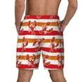 thumbnail image 4 of Balery Red Lobster Mens Swim Trunks Swim Shorts for Men Quick Dry Inseam Beach Shorts with Compression Liner Pocket-XX-Large, 4 of 9