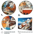 thumbnail image 3 of Designart "Cityscape Popart Colorful Santorini painting I" Santorini Floater Framed Wall Decor, 3 of 7