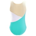 thumbnail image 4 of dPois Girls Gymnastics Leotards Rhinestone Ballet Dance Bodysuit Blue Green 12, 4 of 7