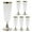 Silver, variant on Clearance!Reusable Plastic Wine Glasses with Gold Rim, 5 Oz Plastic Wine glasses with Stem, 6PCS