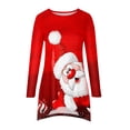 thumbnail image 4 of Pntutb Moda Mujer Cuello Redondo Manga Larga Estampado Casual Camiseta Blusa Pntutb Pntutb-8179, 4 of 5