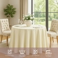 thumbnail image 5 of 120" Round Polyester Tablecloth Ivory- 1pc. for Home décor, Weddings, Party events, or Restaurants., 5 of 6