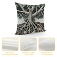 thumbnail image 4 of Creowell Manihot Esculenta Hand Drawn Throw Pillow Cover Cassava Root Tuber Slice and Leaves Farm Durable Pillow Covers for Living Room Sofa Indoor Home Decor White, 4 of 5