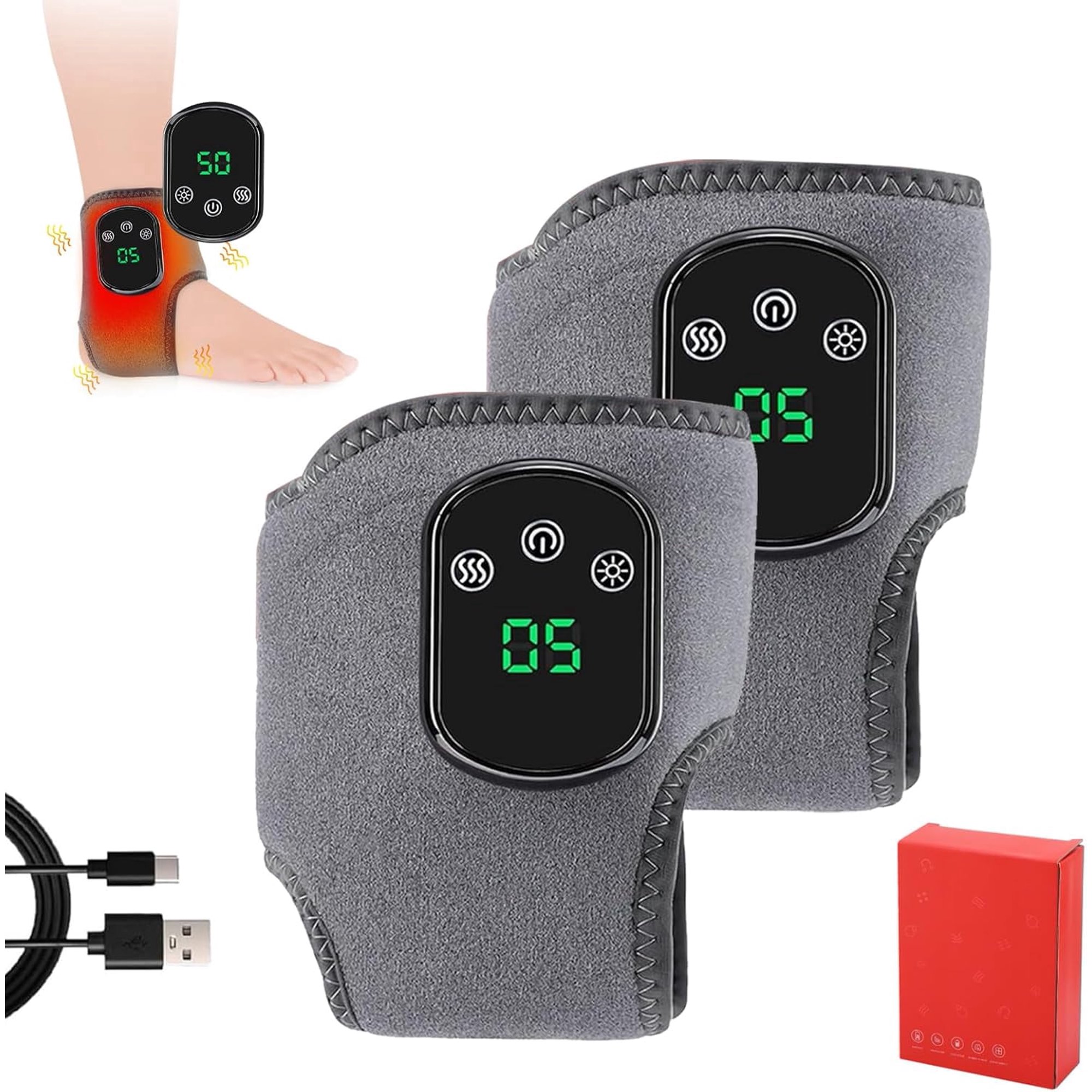 Try Massage Pro,Triple Therapy Foot Massager,Ankle Renew Spa Bath Cordless Electric Heated with 5 Heat & 3 Vibration for Pain Relief Relaxation Neuropathy Home Office Family Ideal Gift (2)