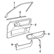 Genuine OE Saab Door Trim Panel Inner Seal - 9660838