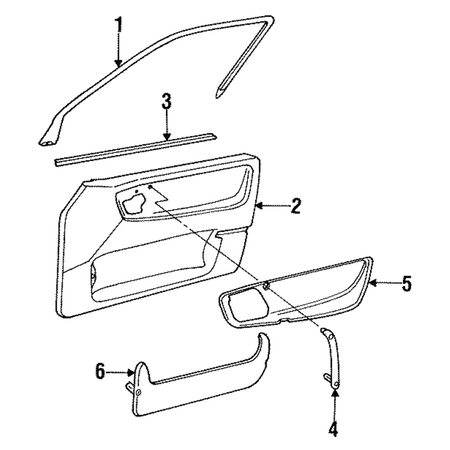 Genuine OE Saab Door Trim Panel Inner Seal - 9660838