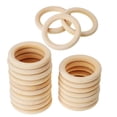 thumbnail image 2 of 2x Anillos De Dentición De Madera De Arce Natural Anillos De Madera Para Mordedor De Bebé 55 Mm Hugo Anillos de madera para mordedores, 2 of 10