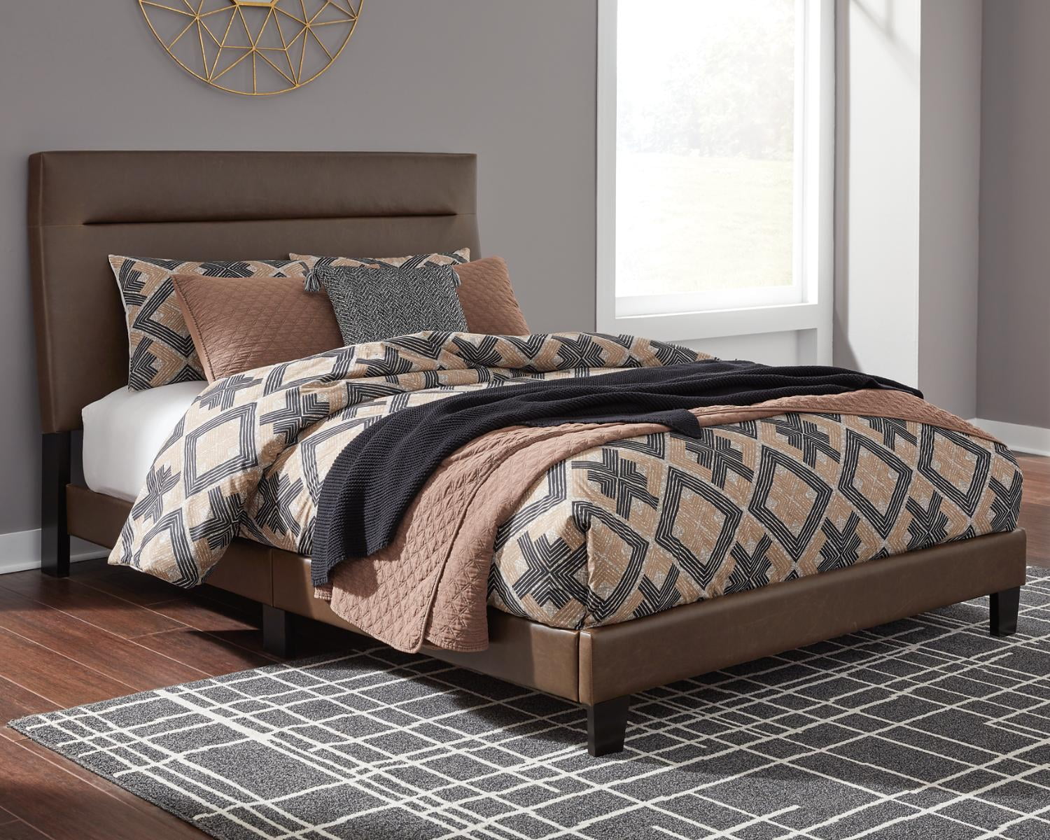 Signature Design by Ashley Adelloni Brown King Upholstered Bed Frame