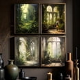 thumbnail image 2 of 4pcs Vintage Arched Window Secret Garden Wall Art Canvas Print For Home Living Room Bedroom Corridor Decor Unframed, 2 of 6