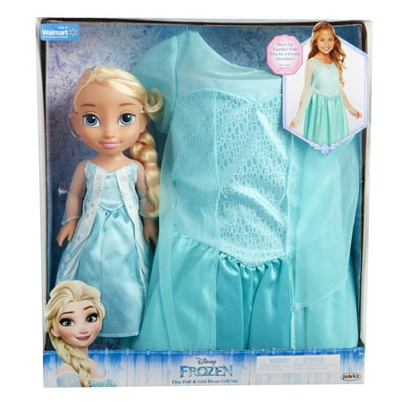 Disney Frozen My Friend Elsa Doll with Child Size Dress Gift Set