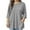 Gray, variant on Women's 3/4 Length Sleeve Tops Oversized Crewneck Shirts with 2 Pockets Loose Fit Casual Blouses Solid Color Trendy Shirts Fashion Tees Spring Summer Outfits 2026 Gray L