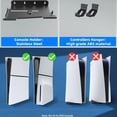 thumbnail image 4 of Soporte de pared para PS5 Slim, soporte para PS5 Slim con 2 soportes extraíbles para mandos, kit de montaje en pared para PS5 detrás del televisor, estante para juegos PS5 Slim para pared, 4 of 8