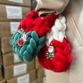 thumbnail image 4 of Línea de gasa con núcleo de relleno de franela, bolso de mujer hecho a mano, bolso tejido, bolsa de regalo para festival de Navidad y Halloween, 4 of 6