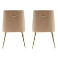 thumbnail image 2 of WestinTrends Carlo Modern Cureveback Accent Dining chair Set (Set of 2), Beige, 2 of 12