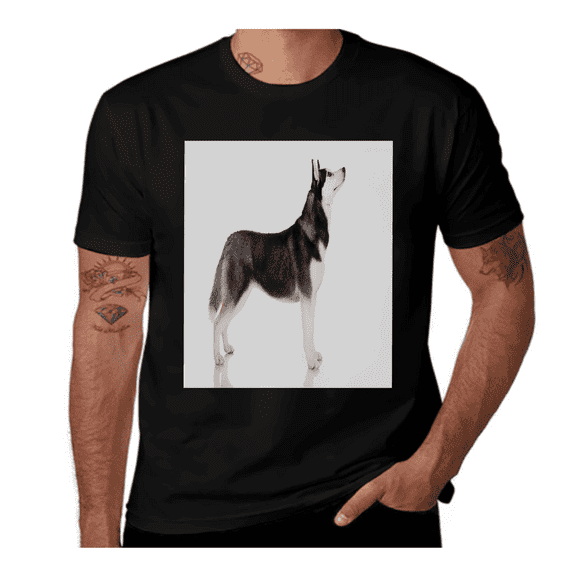 Arctic Animal-Alaskan Malamute-White-Black Casual Streetwea Everyday Tshirt Comfortable Wear tee shirt