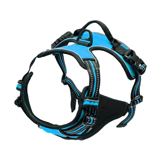 Azul, talla M: arnés antitirones True Love para perros, reflectante, ajustable, arnés para perros, fácil de poner, ajustable con arnés para perros