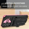 thumbnail image 5 of Dteck Case for Samsung Galaxy A15 5G with Detachable Card Holder Cover,Shockproof Rubber Kickstand Rugged Military Grade Protective Back Phone Case,Pink, 5 of 9