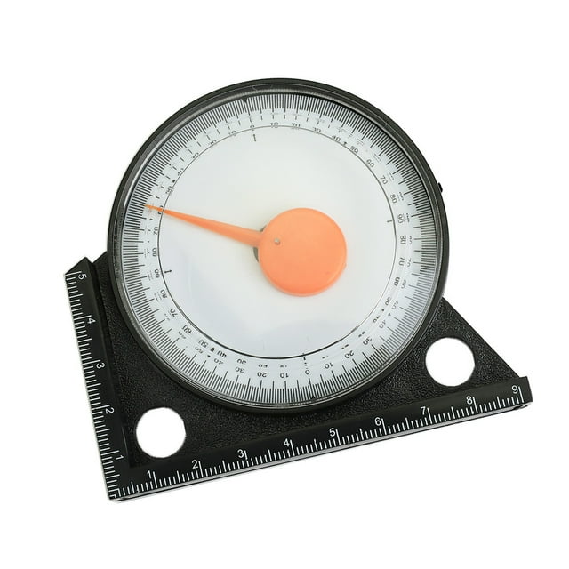 Compact Robust Plastic Angle Gauge with Pointer & Clear Scale - Multi-functional Slope and Horizontal Angle Measuring Tool for Home & Office Use, Made in Mainland China (Model DC39)