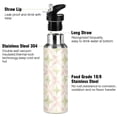 thumbnail image 3 of Yayeee 20oz Insulated Water Bottle Double Wall Stainless Steel with Flip Straw Lid, Pastel Pink Geometric, 3 of 7