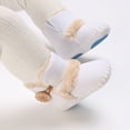 thumbnail image 4 of Baby Boys Girls Snow Winter Boots, Infant Toddler Soft Sole Winter Warm Crib Booties Shoes (White), 4 of 6
