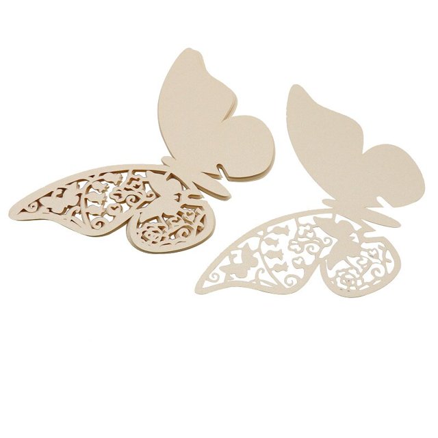 Tarjeta de lugar de mariposa cortada con láser, marca de mesa, copa de vino, tarjetas de nombre de papel para boda, cumpleaños, Baby Shower, suministros para fiestas, 10 piezas