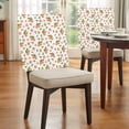 thumbnail image 4 of Summer Fruit Chair Covers Set of 8 Peaches Pink Flower White Background Chair Back Covers Stretch Removable Washable Slipcovers Protector for Dining Room Kitchen Party Decor, 4 of 9