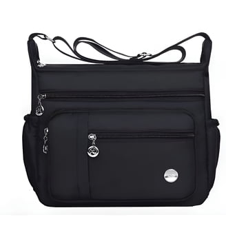 Large Vegan Leather Crossbody Travel Handbag - Durable Crossbody