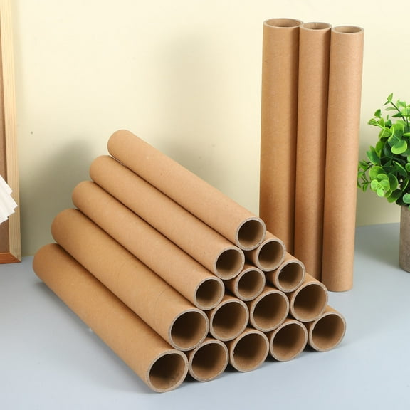 LOLIPPYY 20pcs Cardboard Cylinder Packing Tube For Organization And Protection Beige For Craft Room