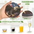 thumbnail image 3 of 6 Pcs Eagle with American Flag Drink Coasters with Holder Absorbent Heat-Resistant Coaster Set for Tabletop Protection Home Bar, 3 of 7