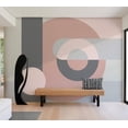 thumbnail image 5 of Abstract Wallpaper Wall Mural - Geometric Wreath Pastel, 5 of 6
