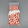 thumbnail image 2 of Ambesonne Flower Bedding Set 4 Pcs, Poppies Garden Floral, Queen, Scarlet White Red, 2 of 3