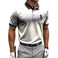 thumbnail image 2 of Fnnxeal Mens Polo Shirts Collared Casual Golf Graphic Short Sleeve Summer Polo Gray Shirts for Men Size 2XL, 2 of 5
