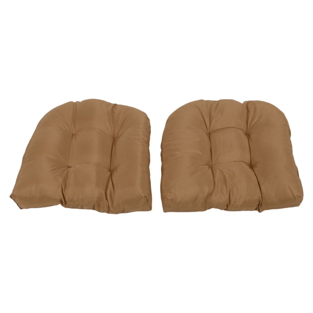 Cojines Al Aire Libre Con Mechones Almohadillas De Silla De Patio 2 Piezas Fibra De Poliéster Anti Fading Agua Diseño En Forma De U A Prueba De Sol E Fácil De Limpiar En