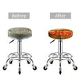 thumbnail image 3 of Honeybee On Vibrant Flower Round Bar Stool Seat Covers, Elastic Round Chair Cover Stool Seat Slipcover Bar Stool Cushions Round Pad for 12-14 inch, 3 of 5