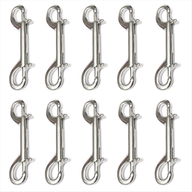 Gancho a PresióN con Perno de Doble Extremo, Paquete de 10 Broches MetáLicos con Gatillo de Doble Extremo de 3-1/2 Pulgadas para Buceo, Correa para Perros